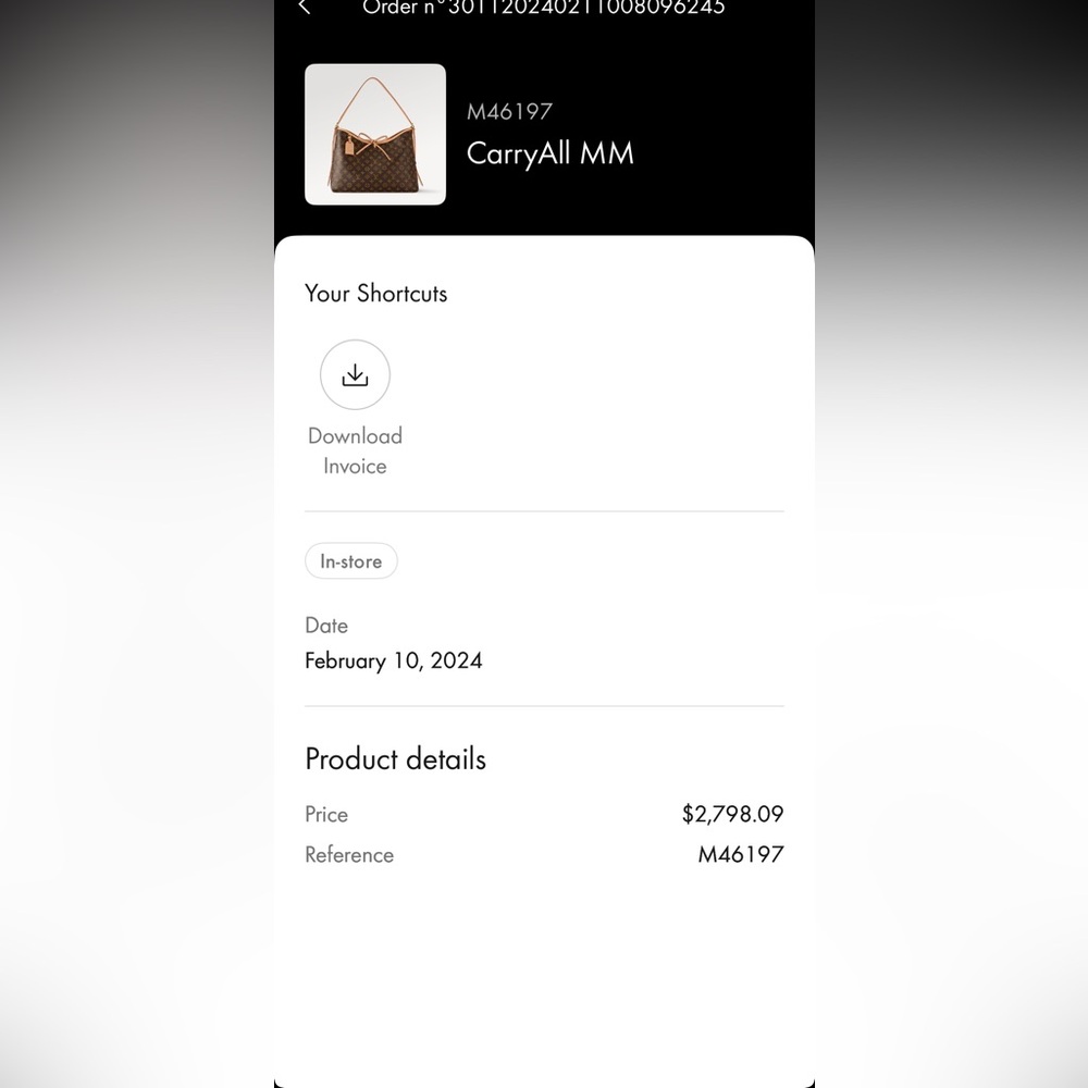 TRADE     AUTHENTIC Louis Vuitton Carry All MM - Picture 9 of 10